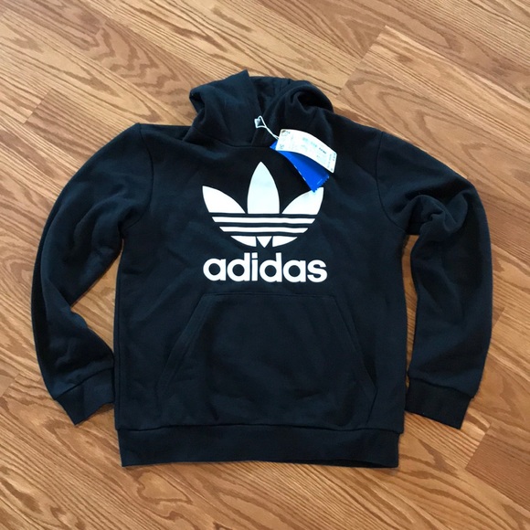 adidas Other - NWT Adidas Black Trefoil Hoodie Size Youth Medium